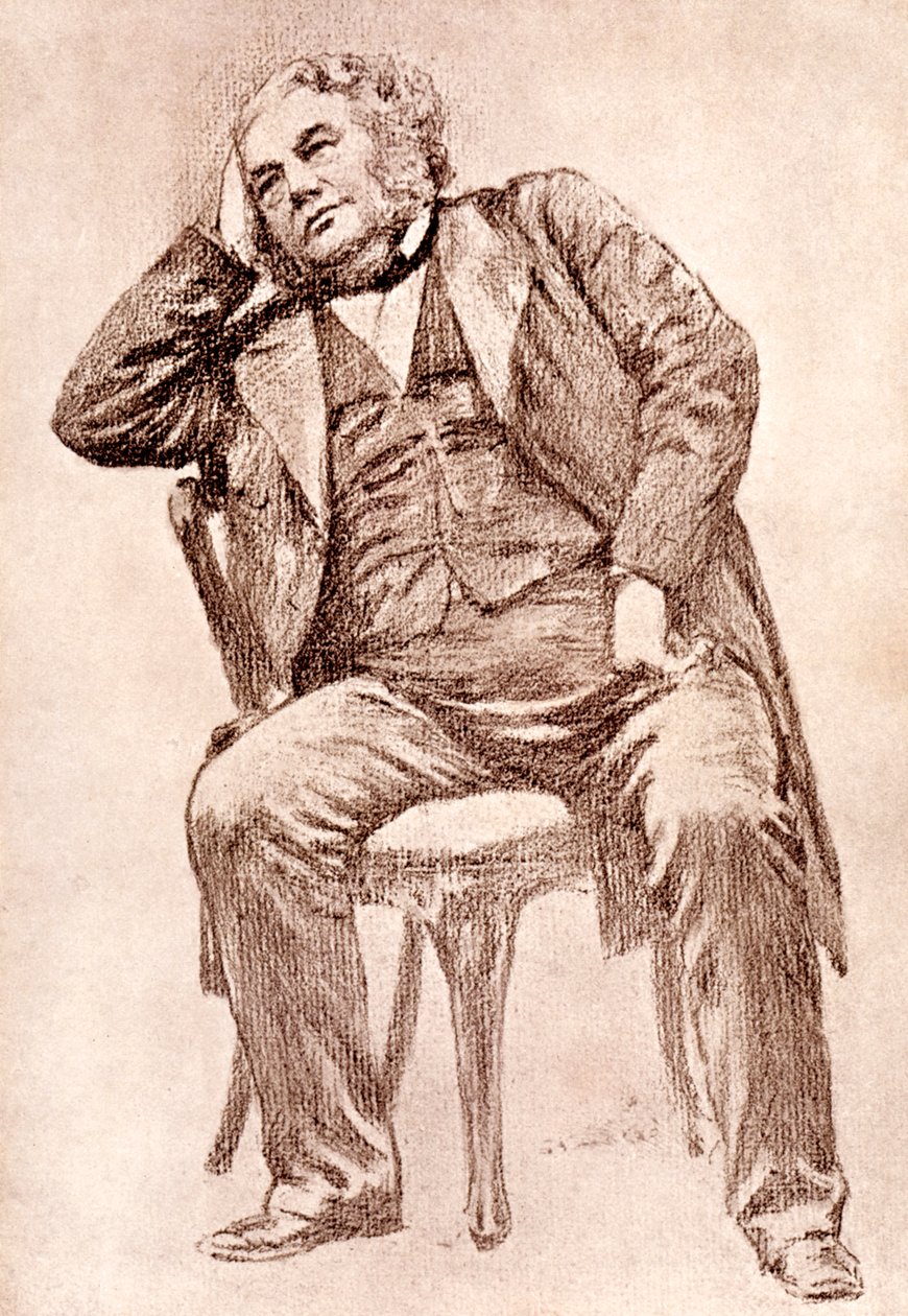 Mark Lemon, Punch dergisinin 19. yüzyıl editörü, 1909. by William Henry Margetson