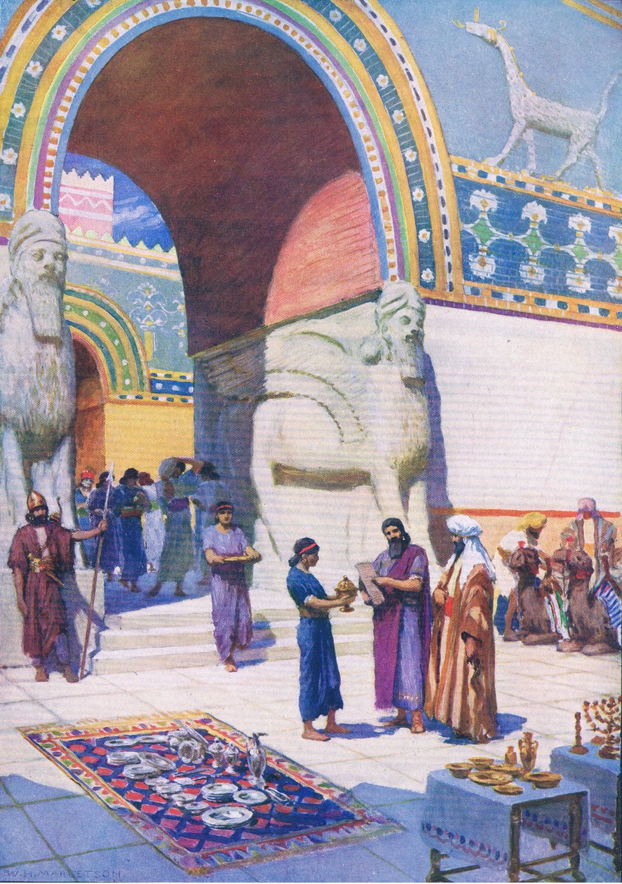 Sürgünün sonu, Thomas Nelson tarafından yayınlanan İncil Resimli Kitaptan, c.1950 by William Henry Margetson