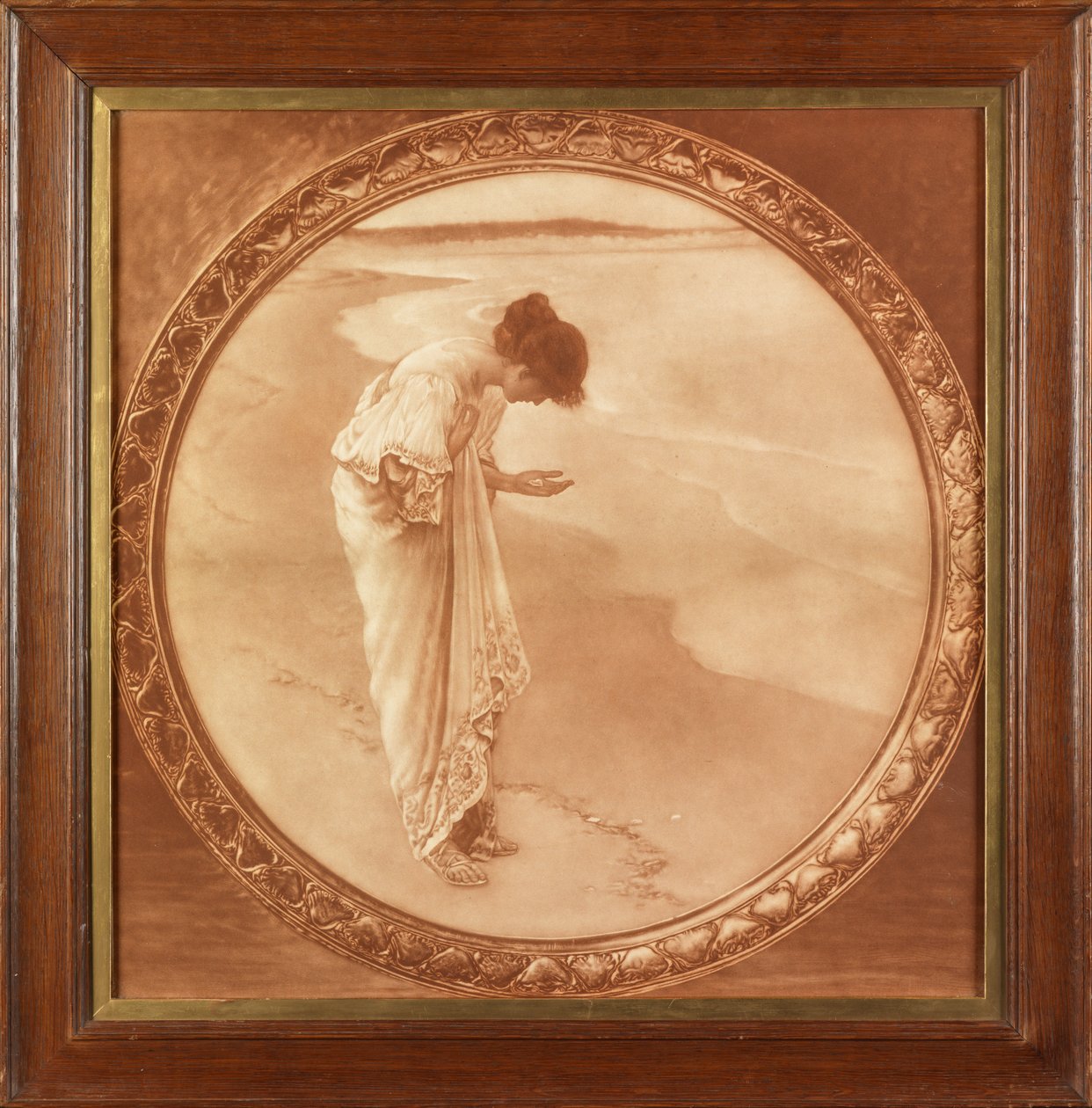 Denizin incileri vardır (sepyada basılmış fotografik reprodüksiyon) by William Henry Margetson