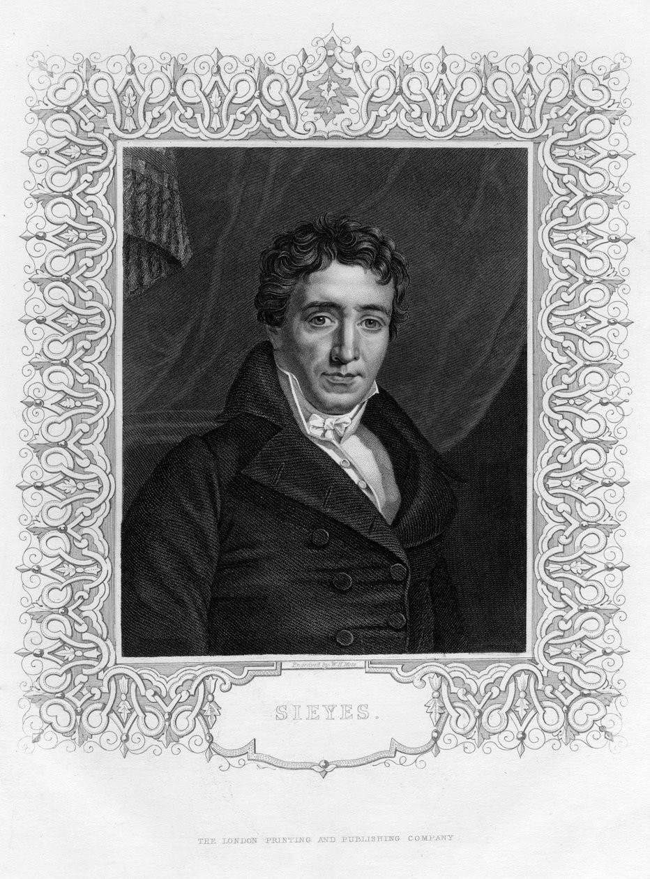 Emmanuel Joseph Sieyès 1748-1836, Fransız başrahip ve devlet adamı, 19. yüzyıl. by William Henry Mote