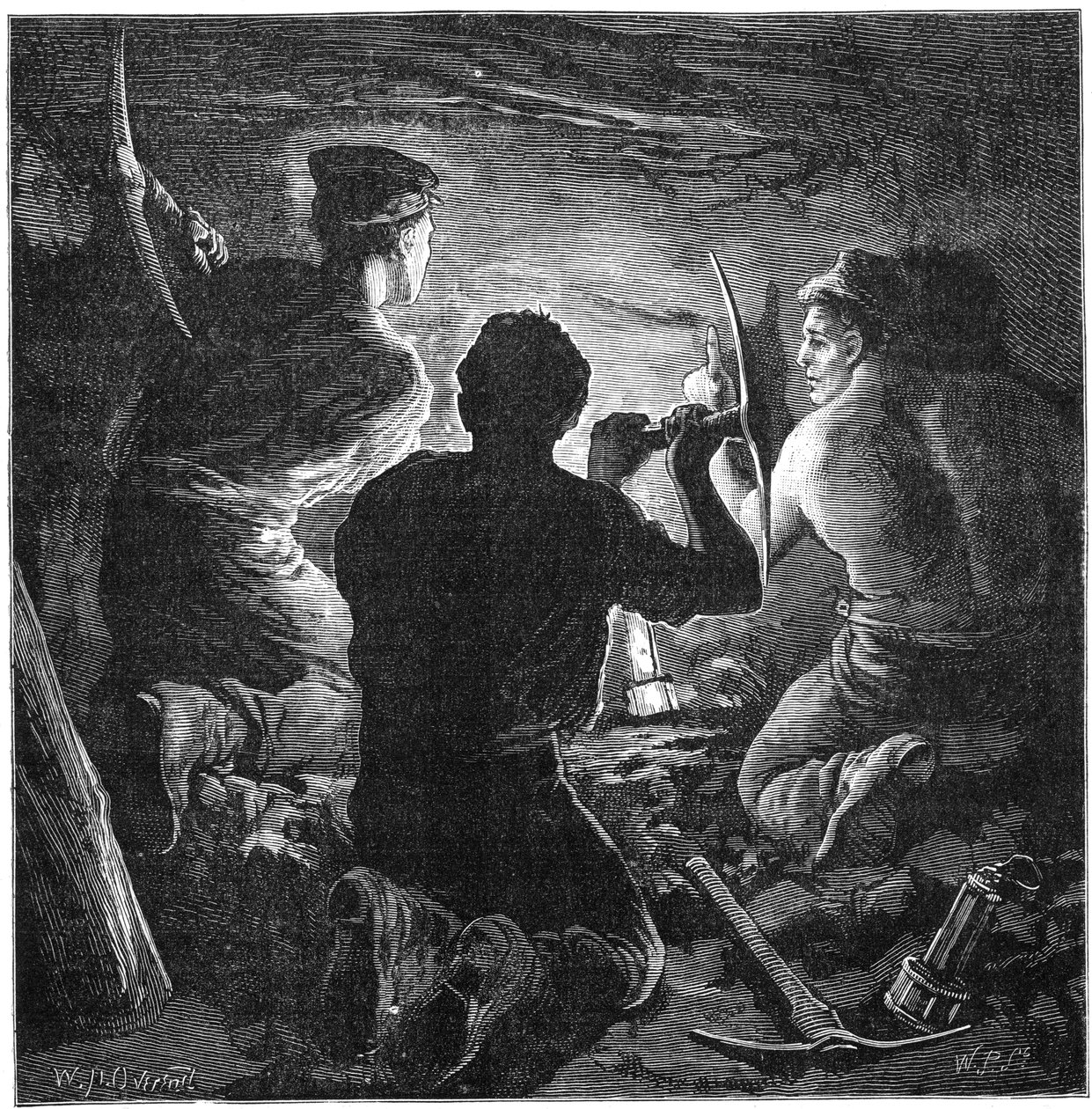 Kömür madenciliği kazası, Tynewydd Colliery, Güney Galler, Nisan 1877 c1885 by William Heysham Overend