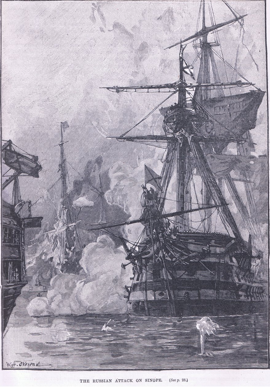 MS 1853'te Sinop'a Rus saldırısı by William Heysham Overend
