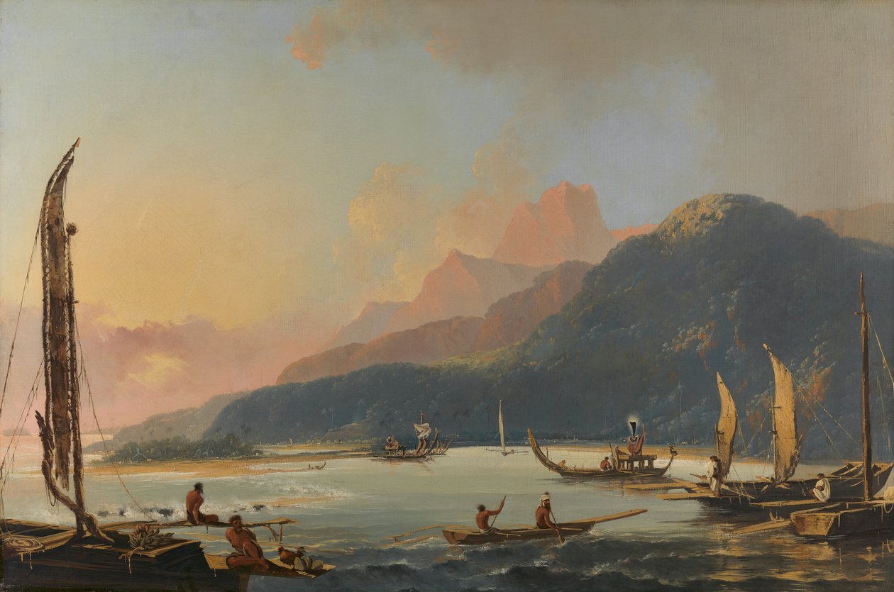 Otaheite Adası'ndaki [Tahiti] Matavai Körfezi'nden Bir Görünüm by William Hodges