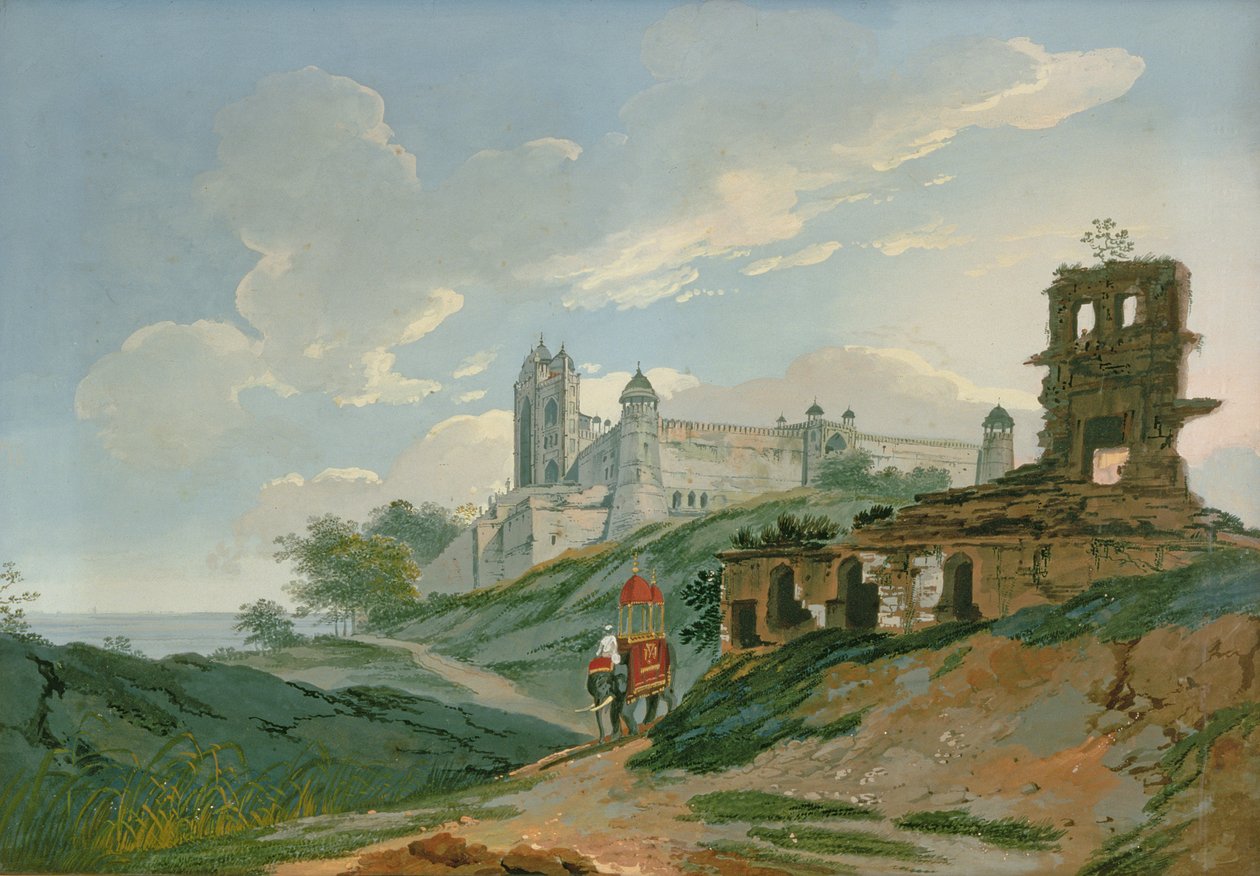 Fatehpur Sikri Sarayı (tuval üzerine guaj boya) by William Hodges