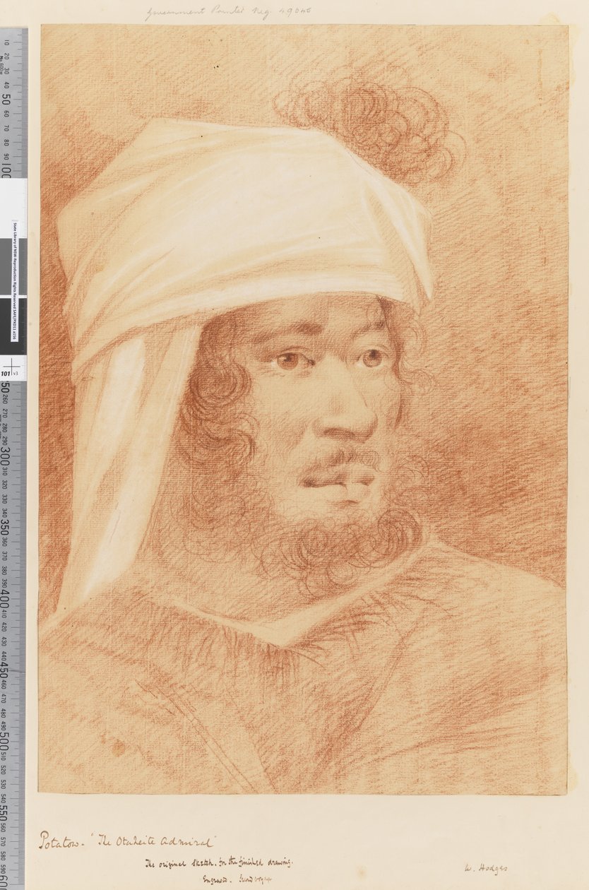 Sayfa 17 Potatow, Otaheite amiral, 1768-75 (kırmızı ve beyaz tebeşir) by William Hodges