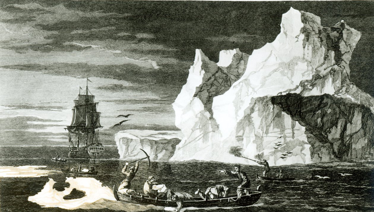The Ice Islands on the 9th January 1773, engraved by B. T. Pouney, 31st Feb 1777   by William Hodges