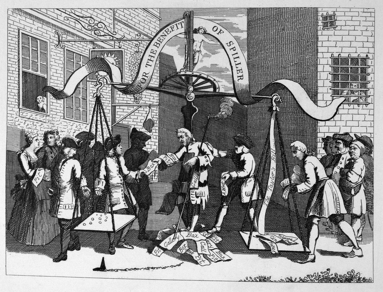 (Bilet) (James) Spiller (Oyuncu) Yararına by William Hogarth