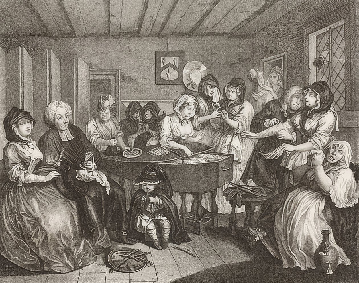 Bir Fahişe S İlerleme / Bir Fahişenin Yolu. Sayfa 6: Cenaze. 1732 by William Hogarth
