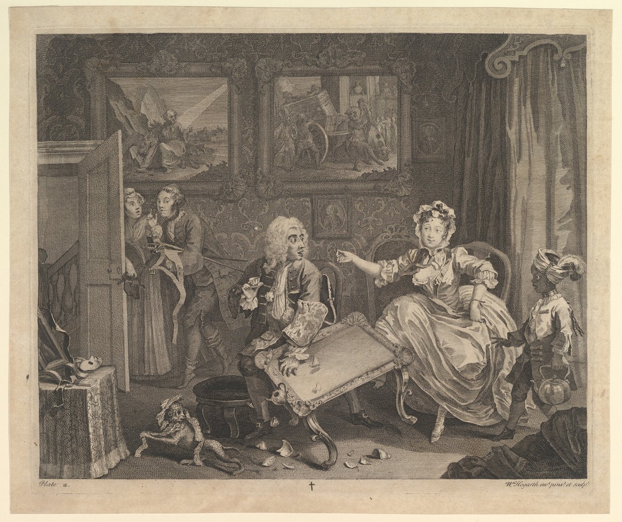 A Harlots Progress, Plaka 2, Nisan 1732. by William Hogarth