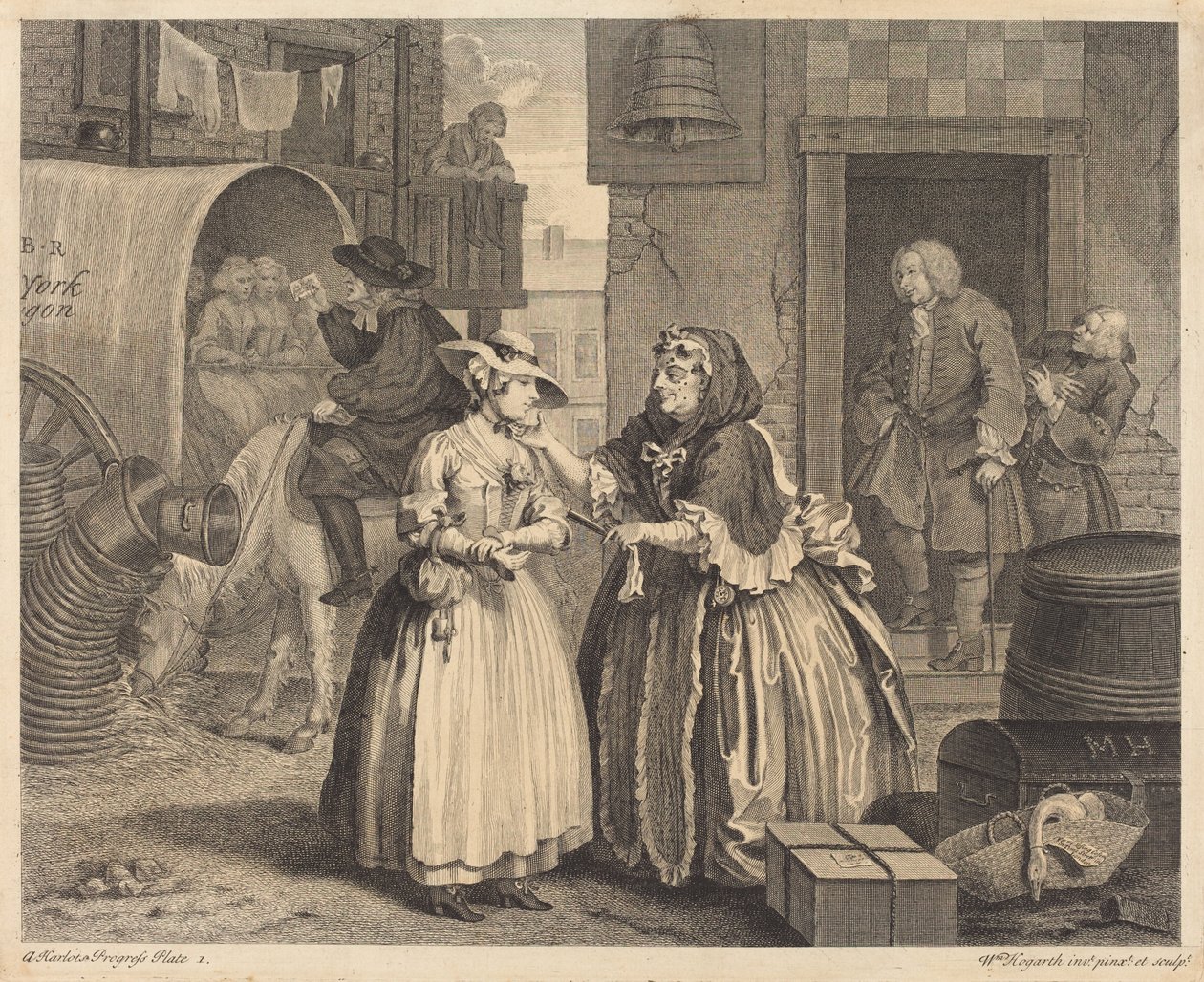 Bir Fahişenin İlerlemesi: pl.1 by William Hogarth