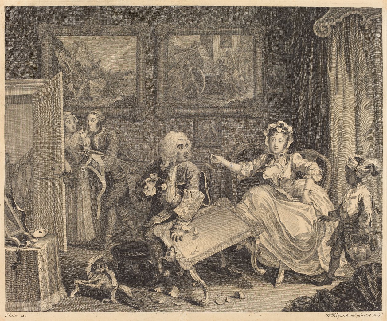 Bir Fahişenin İlerlemesi: pl.2 by William Hogarth