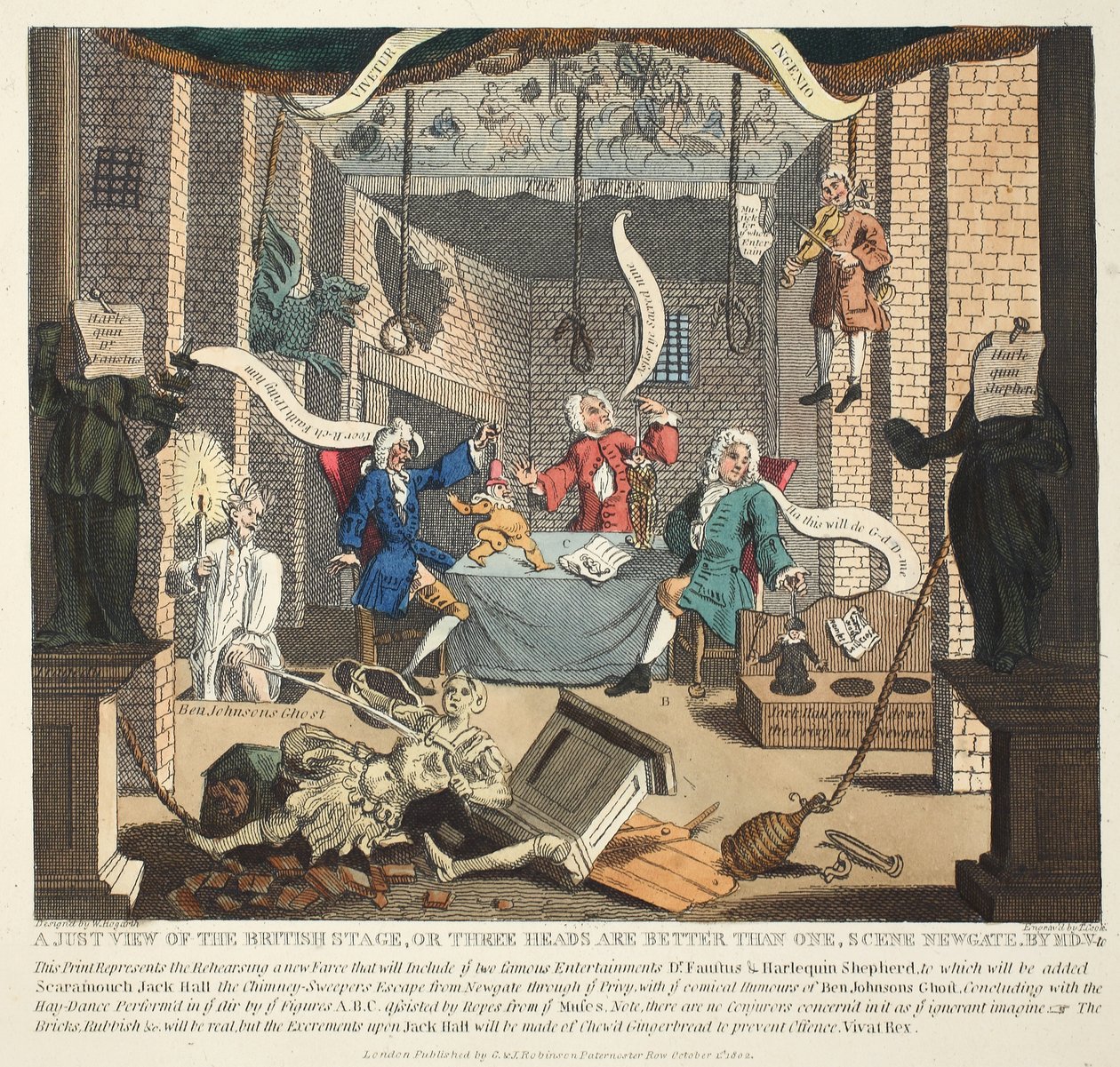 İngiliz Sahnesine A Just View veya Three Heads are Better than One, 1724, 