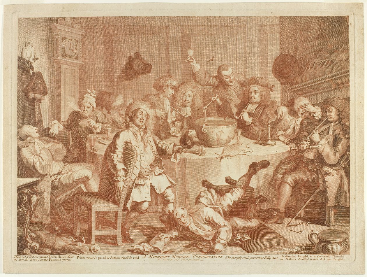 Bir Gece Yarısı Modern Sohbeti by William Hogarth