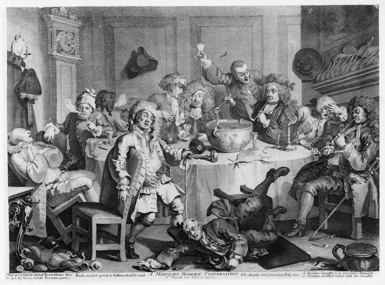 Bir Gece Yarısı Modern Sohbeti by William Hogarth