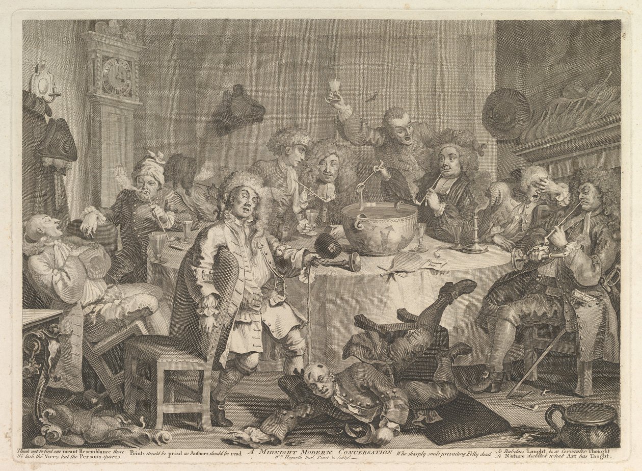 Bir Gece Yarısı Modern Konuşması, Mart, 1732. by William Hogarth