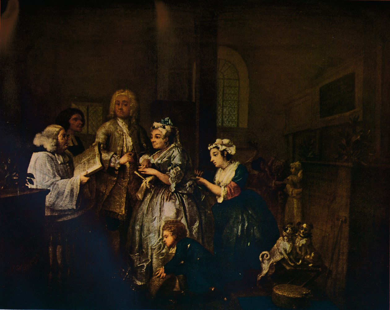 A Rakes Progress - 5: Evlenir, 1733 1934 by William Hogarth
