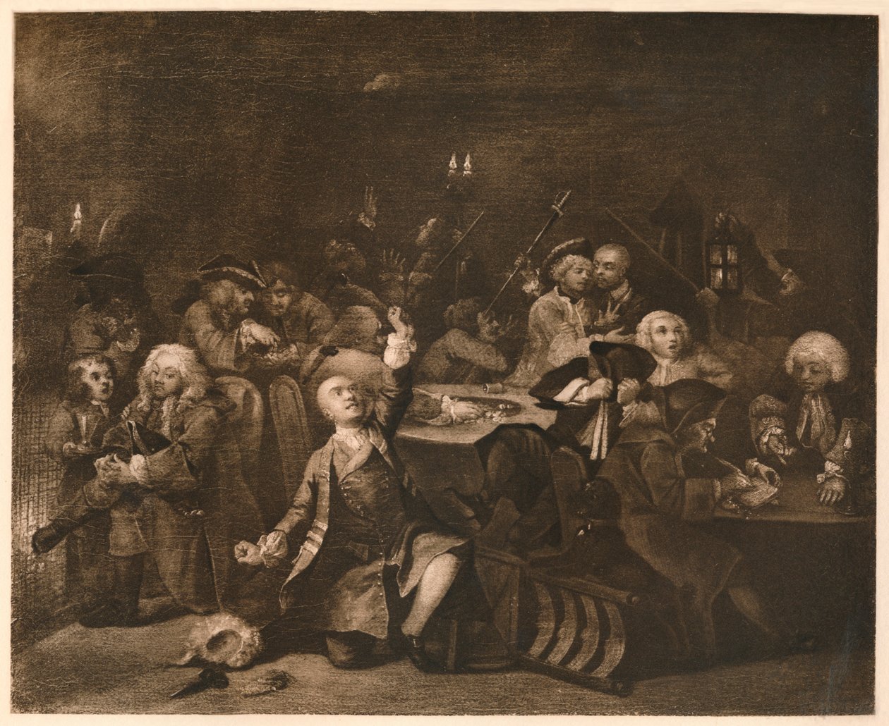 Bir Rakes İlerlemesi - 6: Oyun Evi, 1733. by William Hogarth