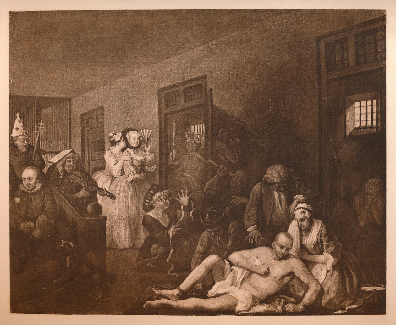 Bir Rakes İlerlemesi - 8: Deli Ev, 1733. by William Hogarth