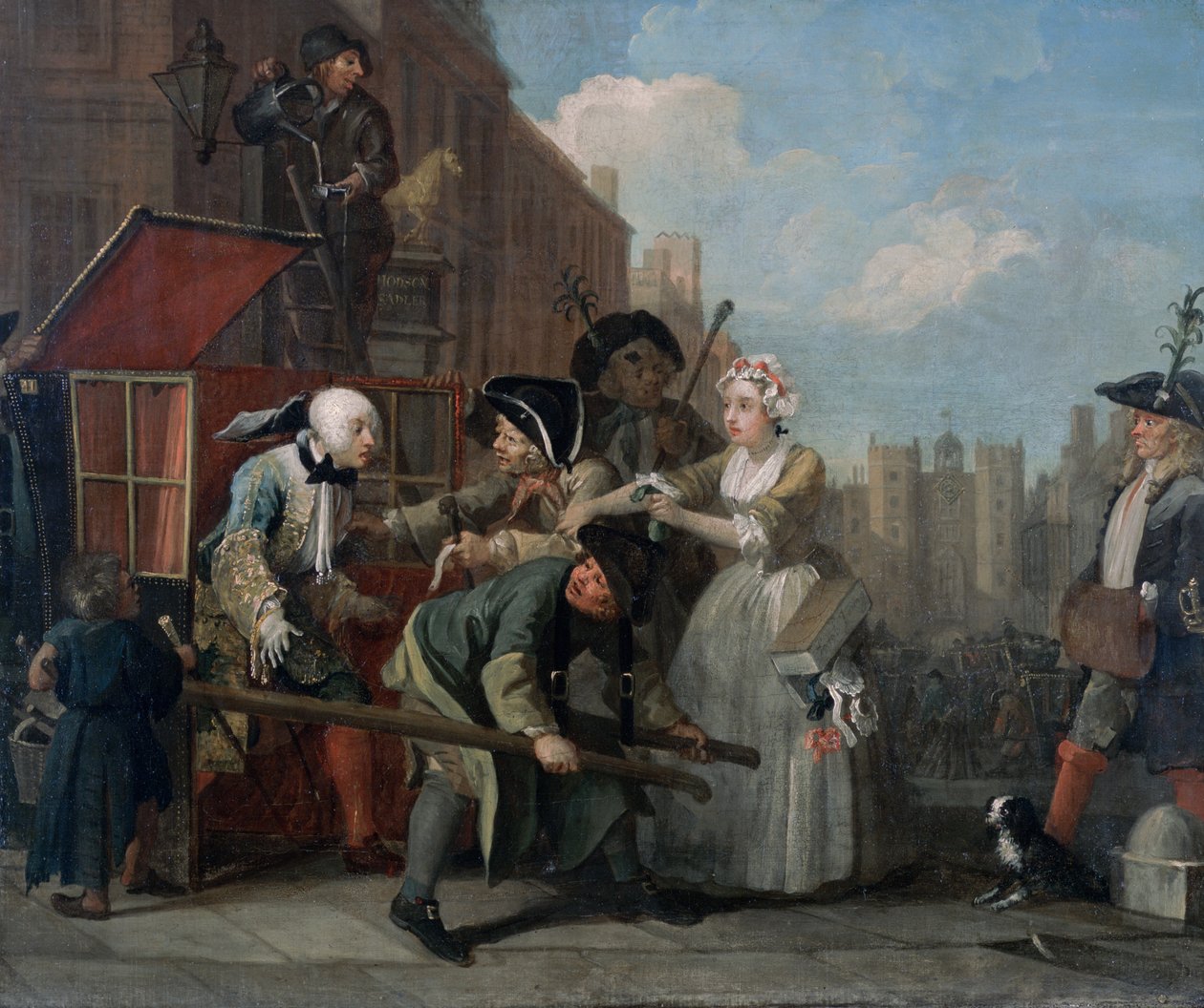 A Rake's Progress IV: Tutuklananlar, Mahkemeye Gidiyor, 1733 by William Hogarth