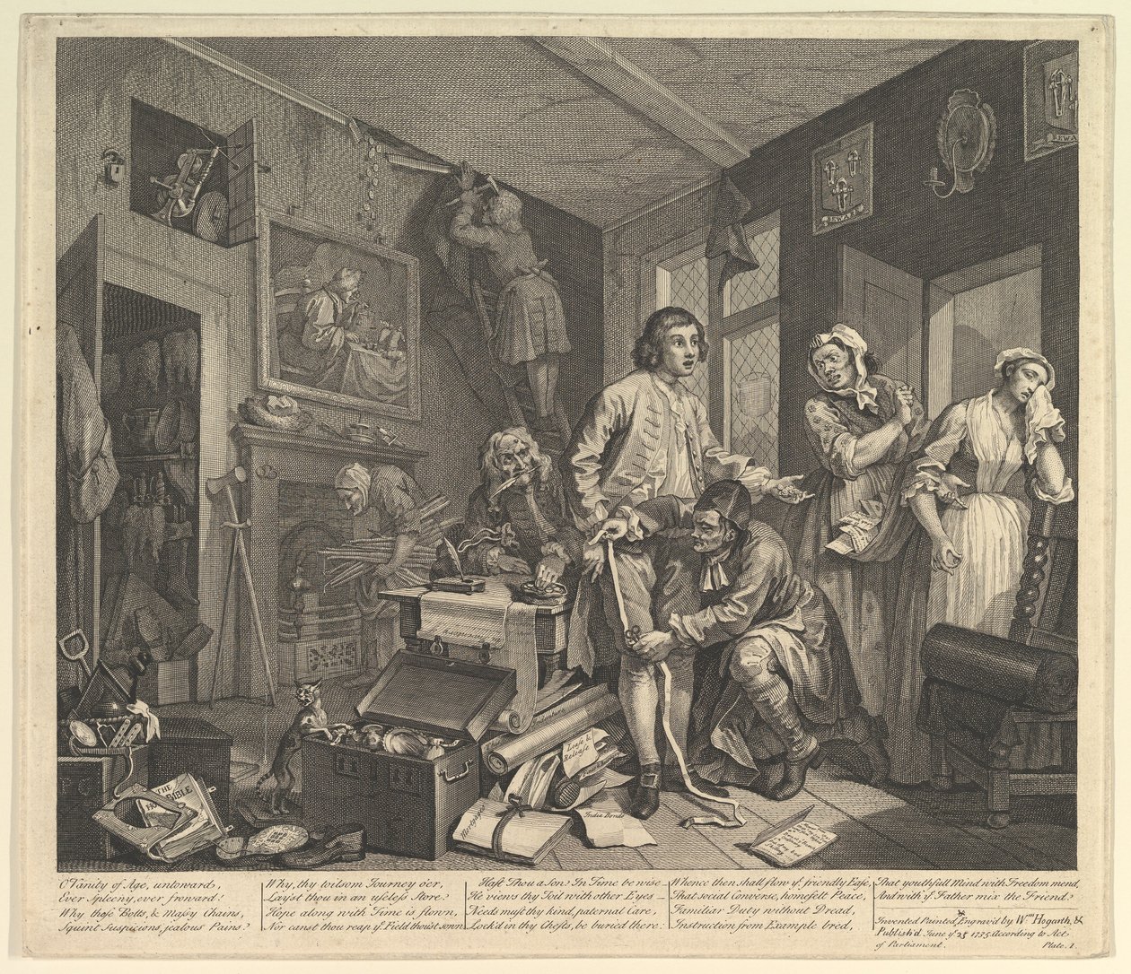 A Rakes Progress, Levha 1, 25 Haziran 1735. by William Hogarth