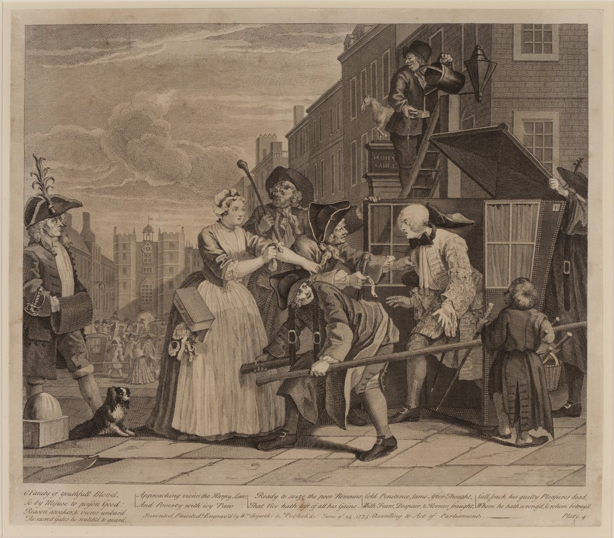 Bir Tırmık İlerlemesi, Plaka 4 by William Hogarth
