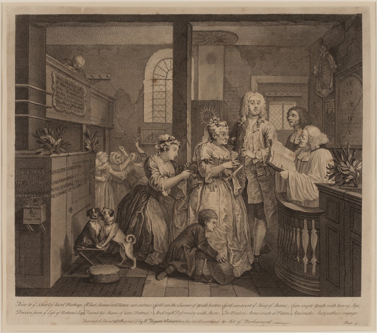 Bir Tırmık İlerlemesi, Plaka 5 by William Hogarth