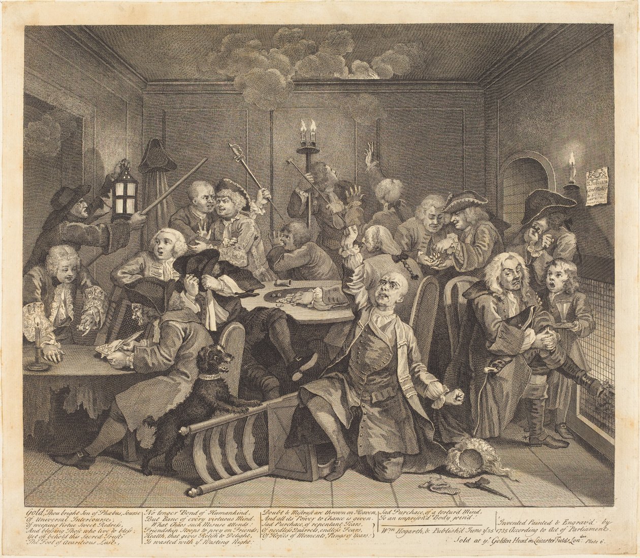 Bir Rake'in İlerlemesi: pl.6 by William Hogarth