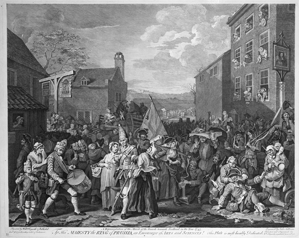 Hollenskur hermaður, frá veggskreytingunni í Hudson County Court House, Jersey City, New Jersey by William Hogarth