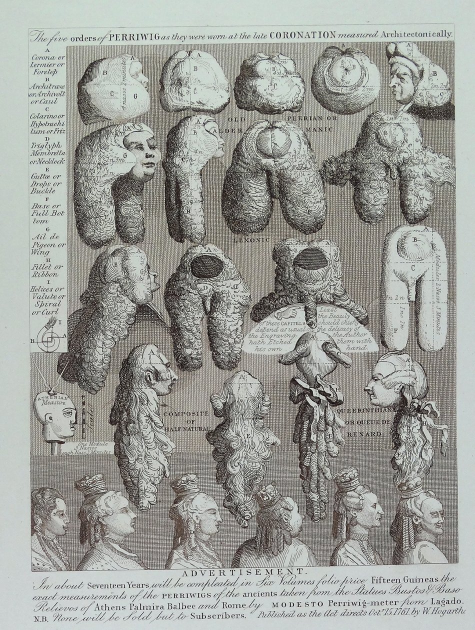 Peruk reklamı by William Hogarth