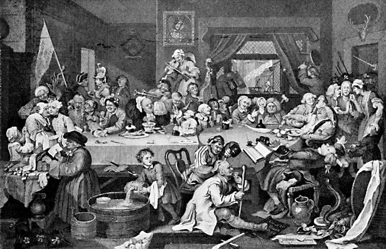 Bir seçim eğlencesi, 1755 by William Hogarth