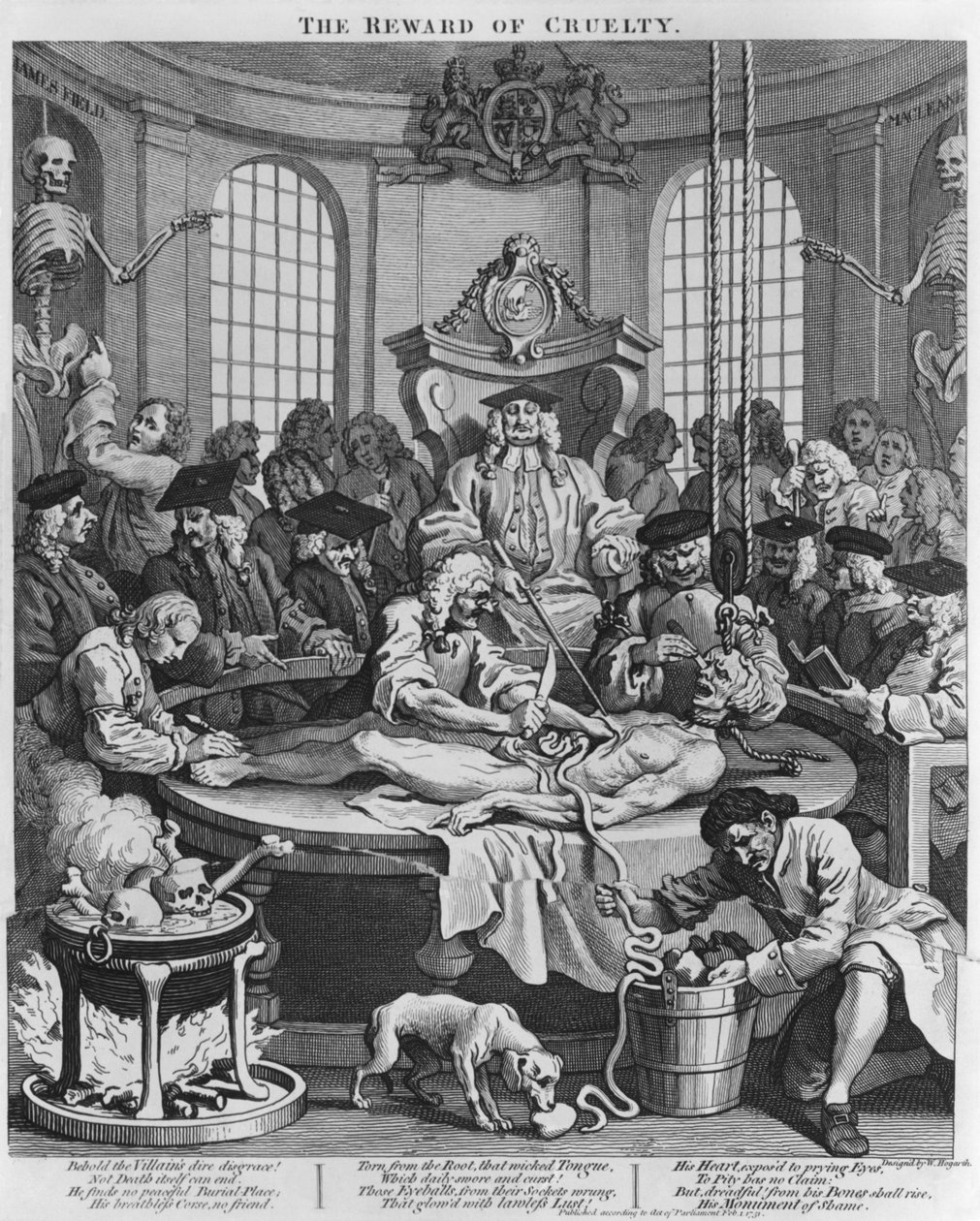 Zalimliğin Dört Aşamasından Otopsi veya Zalimliğin Ödülü, 1751 by William Hogarth