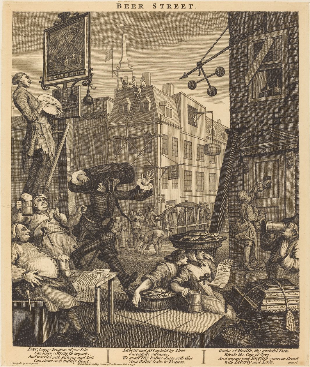 bira sokağı by William Hogarth