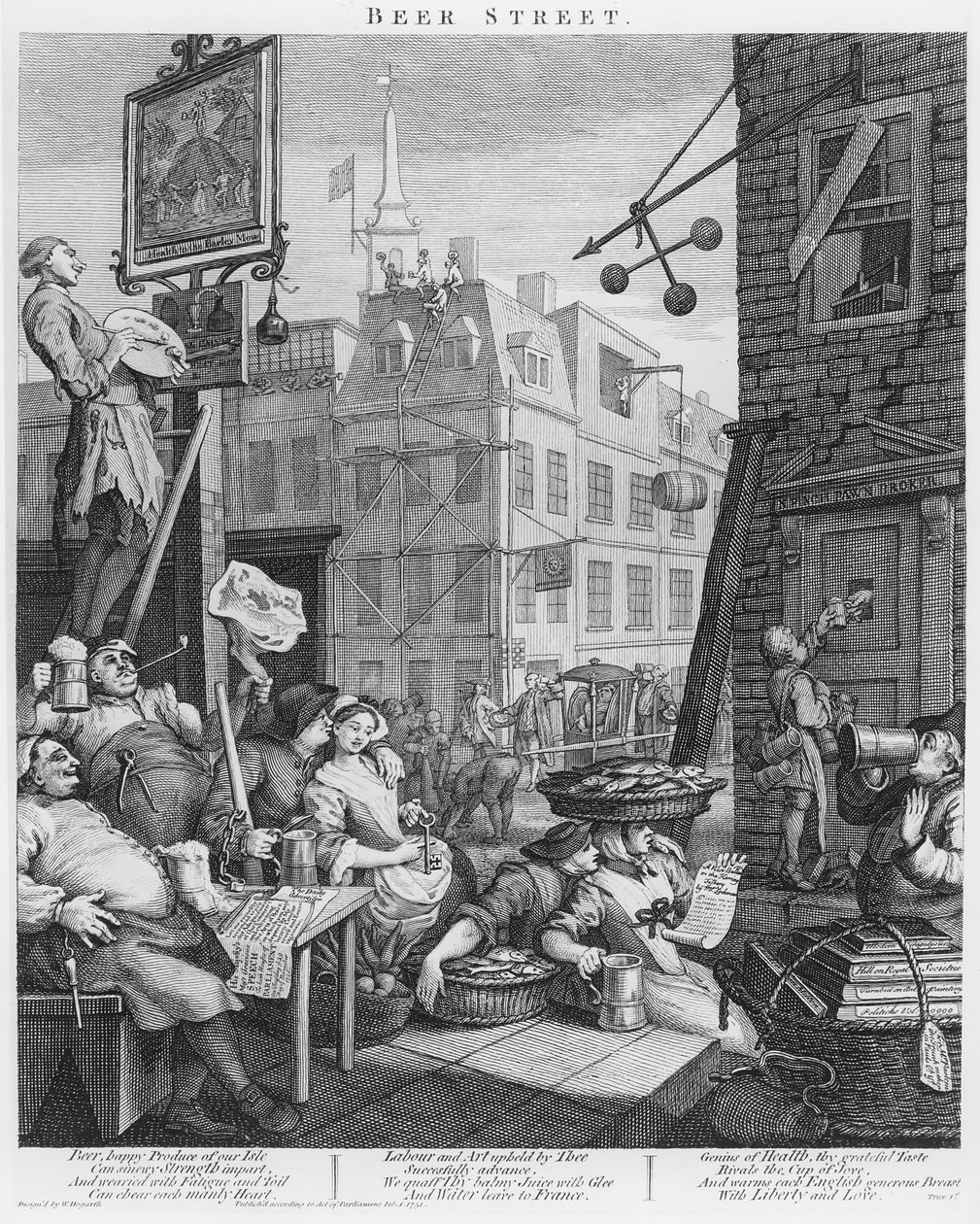 bira sokağı by William Hogarth