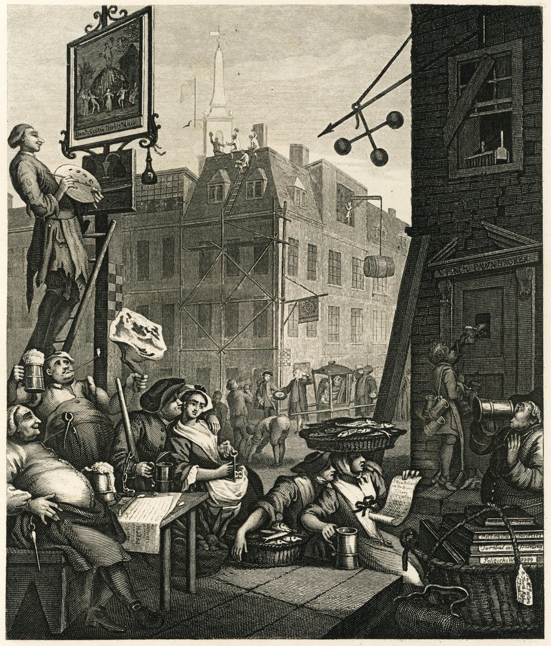 Bira Sokağı, 1751. by William Hogarth
