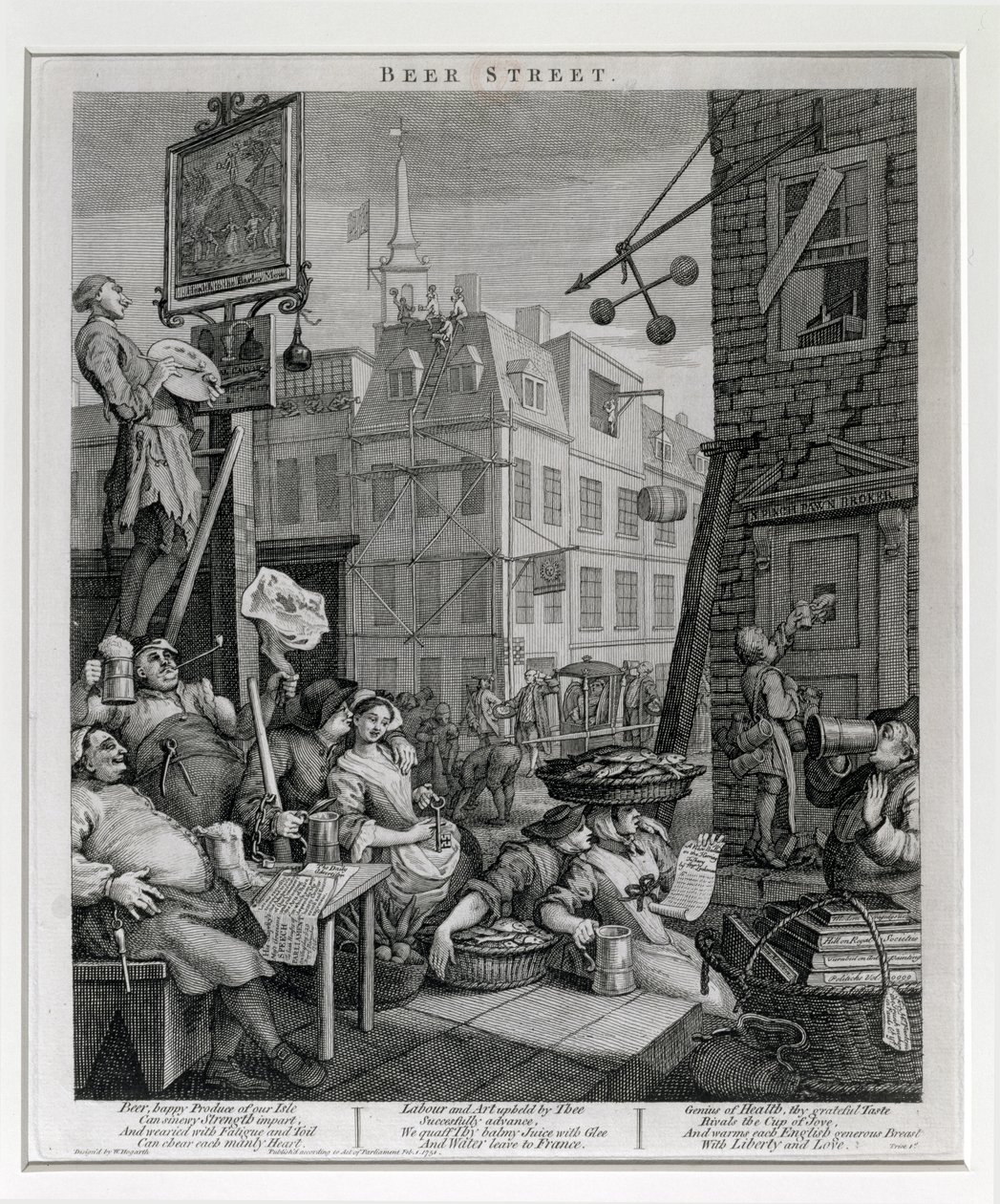 Bira Sokağı, 1751 by William Hogarth