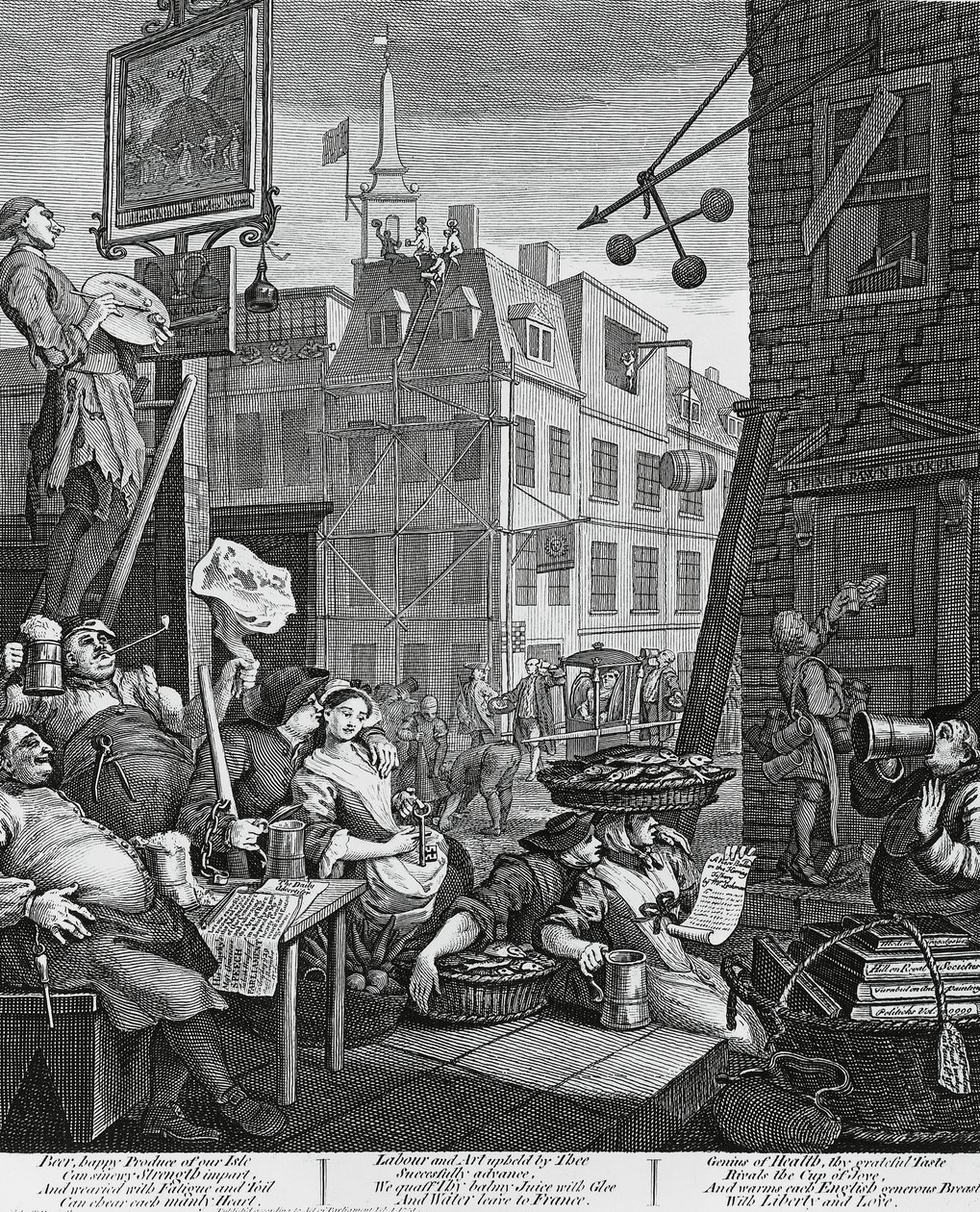 Bira Sokağı, Londra, William Hogarth (1697-1764), Birleşik Krallık tarafından yapılan gravür by William Hogarth