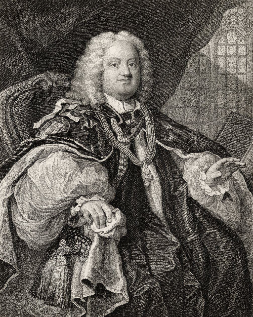 Benjamin Hoadly, engraved by Benjamin Holl (1808-84) from 