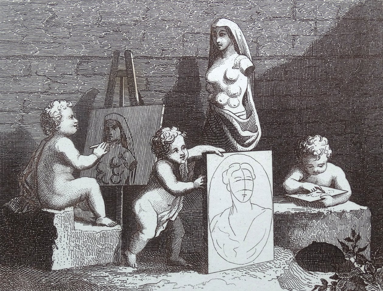 Doğayı gözetleyen oğlanlar by William Hogarth