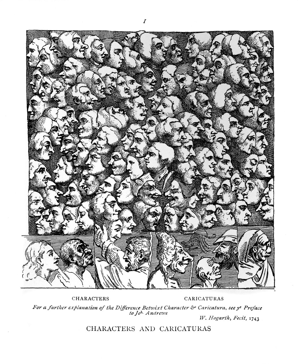 Karakterler ve Karikatürler, 1743 by William Hogarth