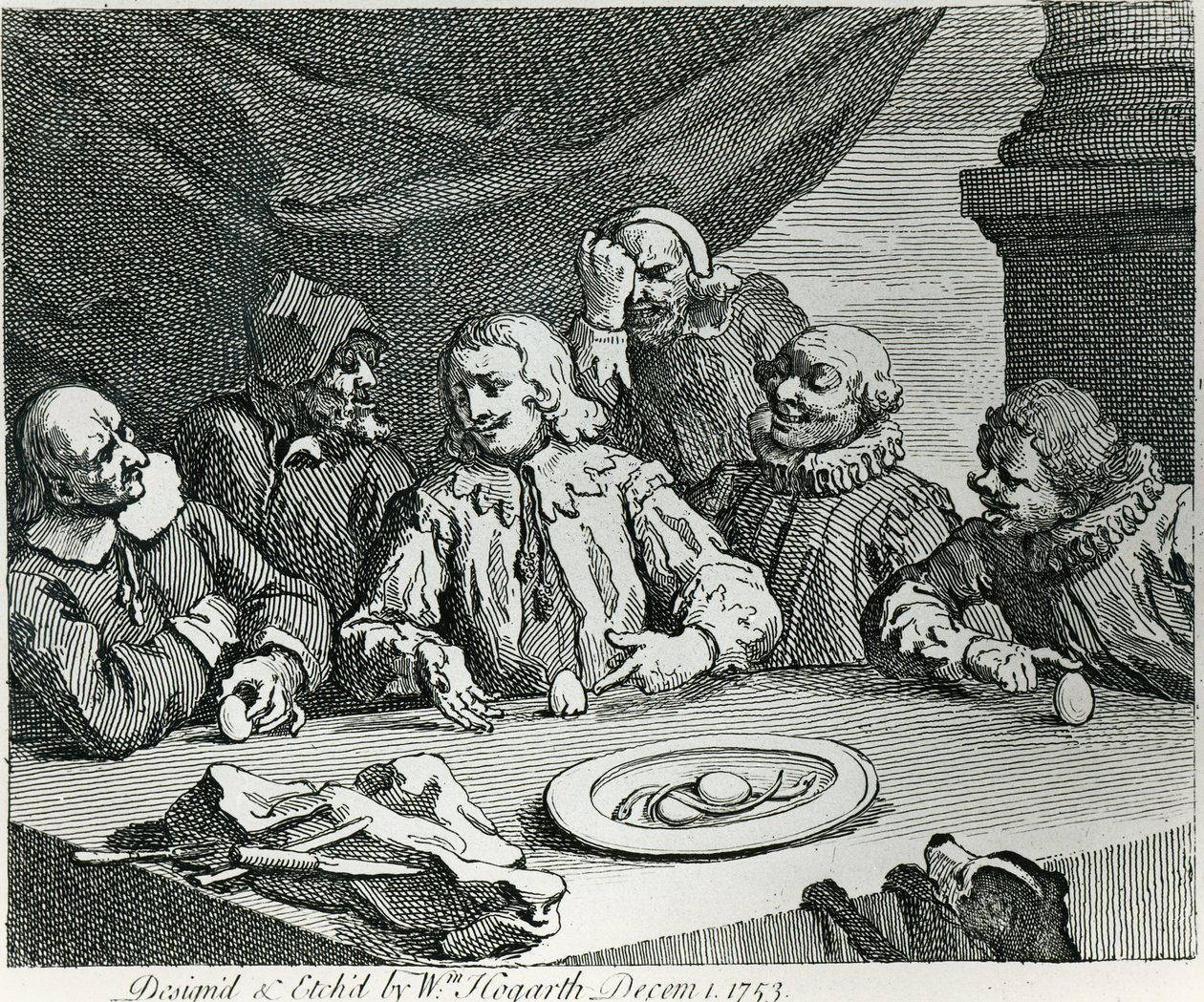 Kolomb Yumurtayı Kırarken, 1753 by William Hogarth