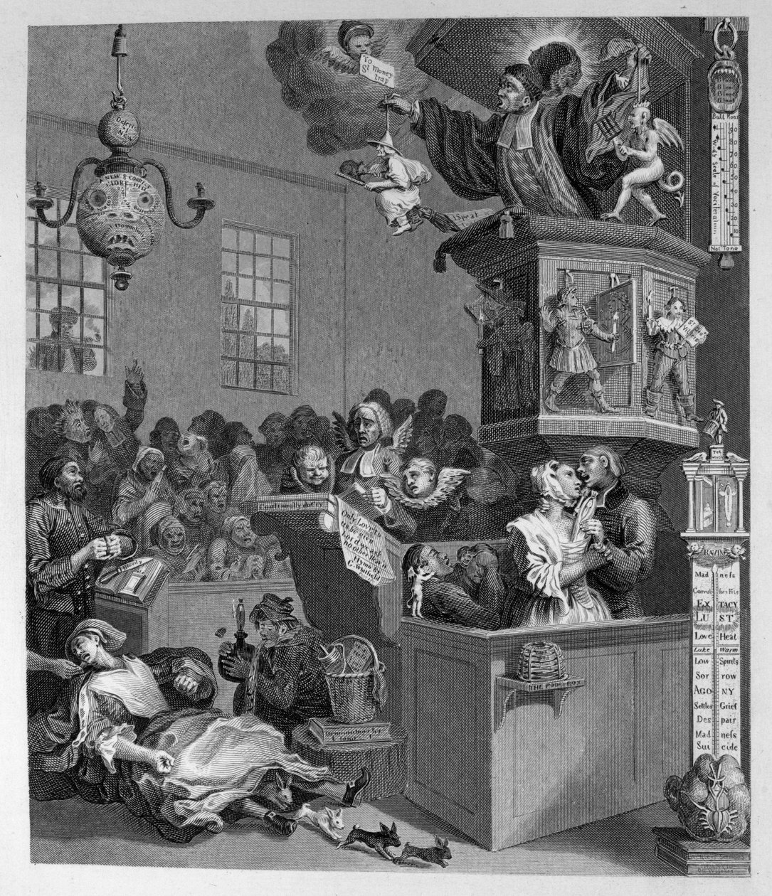 Saflık, Batıl İnanç ve Fanatizm by William Hogarth
