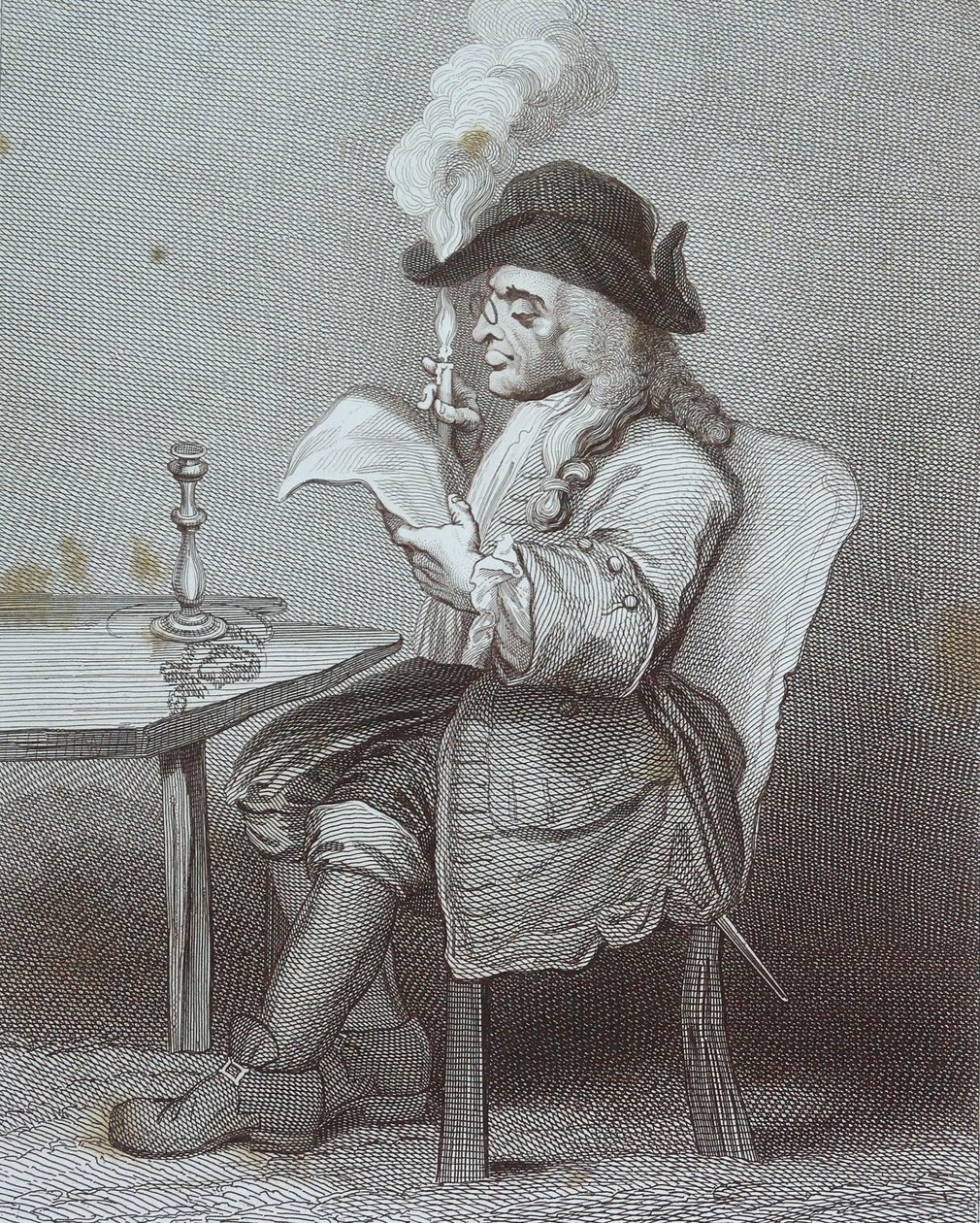William Hogarth'ın 'Politikacı' başlıklı gravürü by William Hogarth