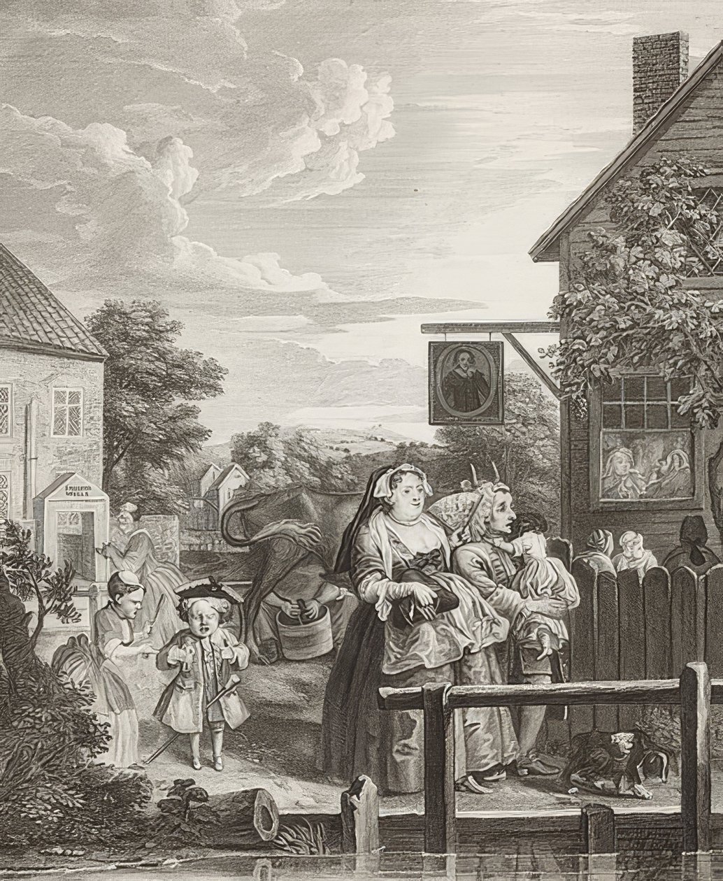 Akşam / akşam. Gönderen: Günün Dört Saati / Günün dört saati. 1738 by William Hogarth