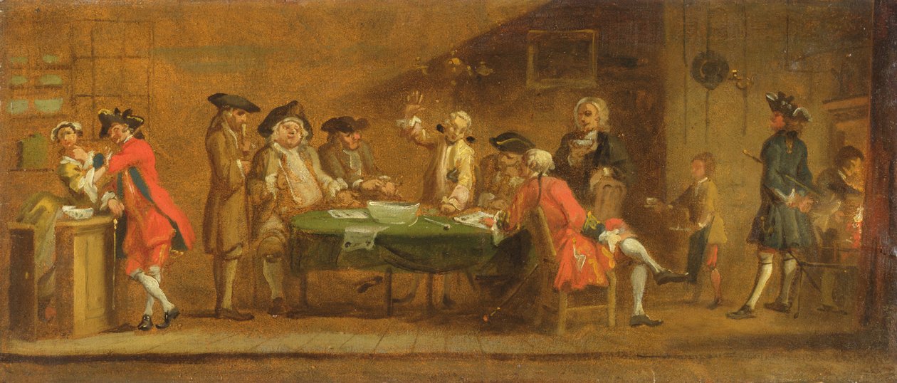 Bir Tavernada veya Kahvede Figürler, 1720