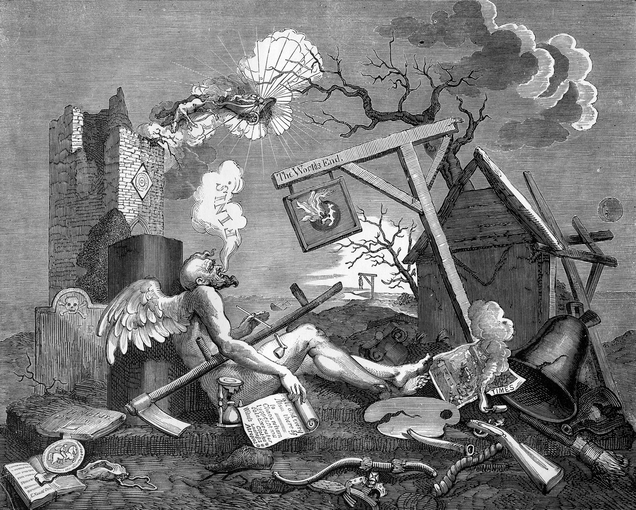 Finis; ya da Kuyruk Parçası - William Hogarth tarafından The Bathos by William Hogarth