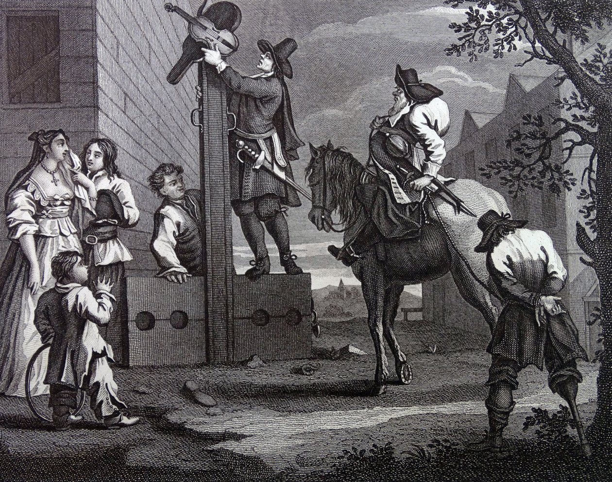 Samuel Butler'ın 'Hudibras' adlı eserinin ön kapağı by William Hogarth