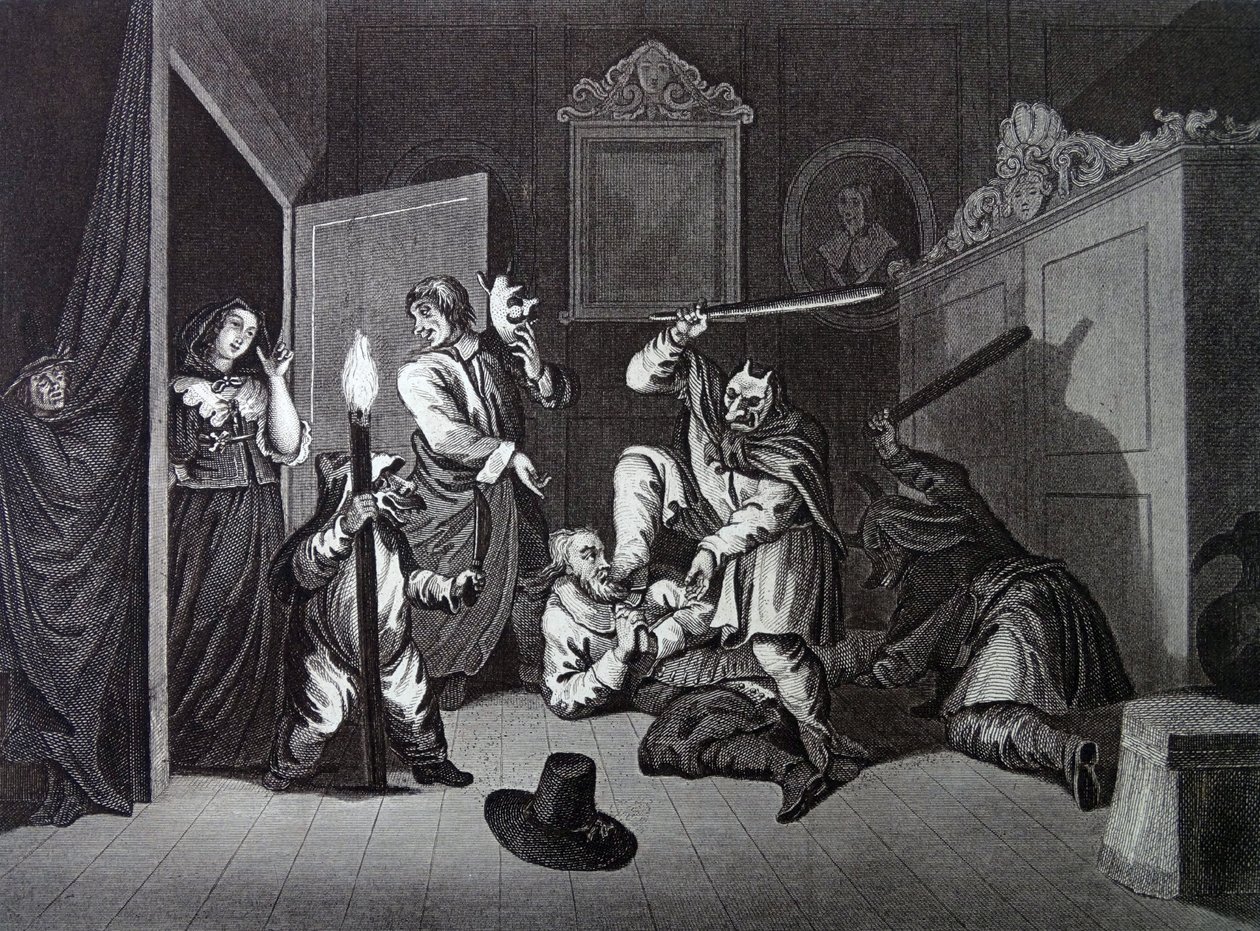 Samuel Butler'ın 'Hudibras' adlı eserinin ön kapağı by William Hogarth