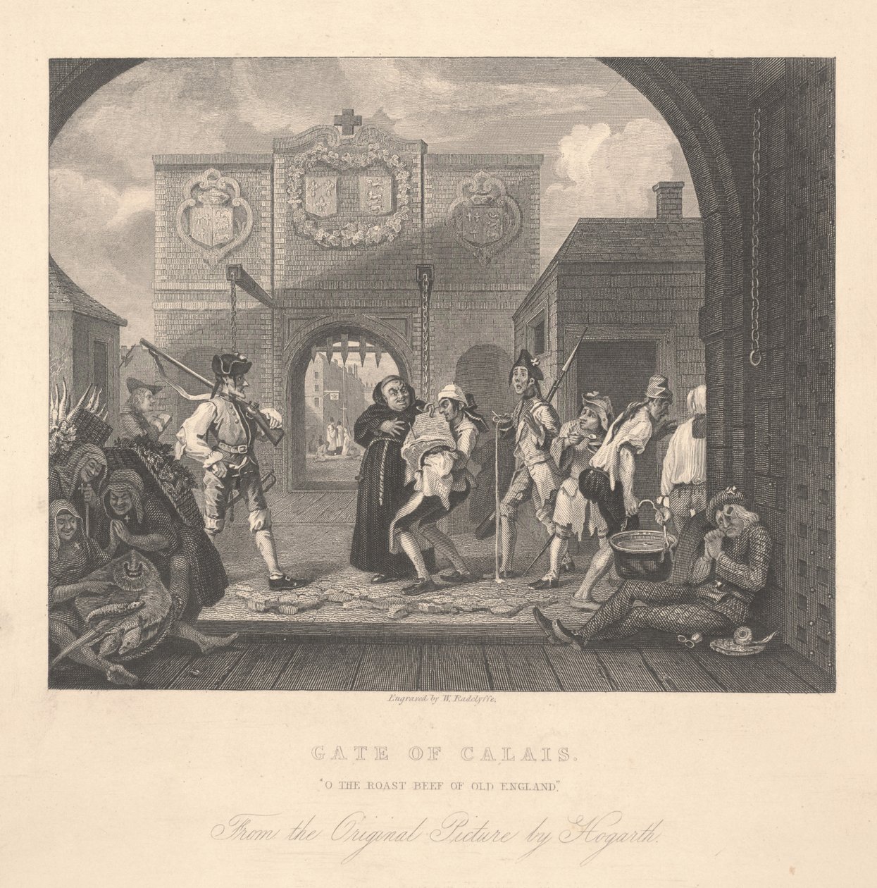 Calais Kapısı, William Radclyffe (1783-1855) tarafından oyulmuş by William Hogarth