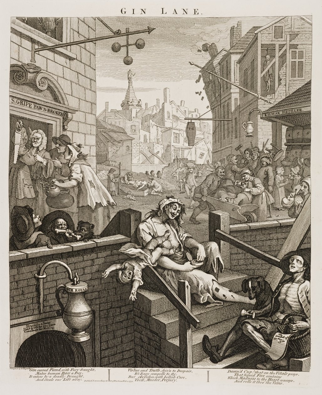 Cin Lane by William Hogarth