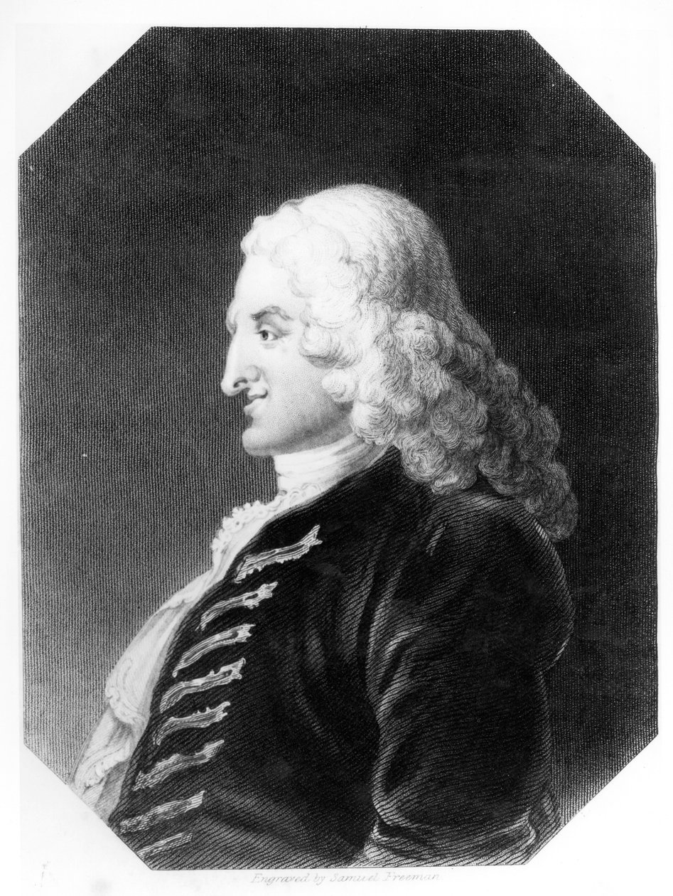 Henry Fielding (1707-54) engraved by Samuel Freeman (1773-1857)   by William Hogarth
